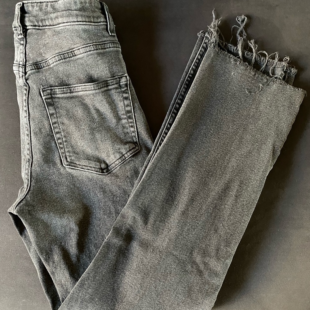 H&M, Divided black acid washed high waisted jeans